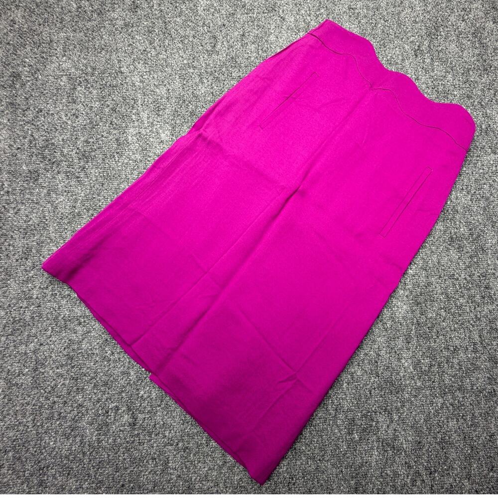 Emporio Armani Womens IT 40 US 4 Fuchsia Wool Blend Midi Skirt NWT